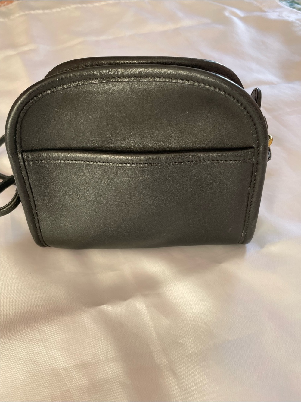 Vintage Coach Black Leather Crossbody Bag